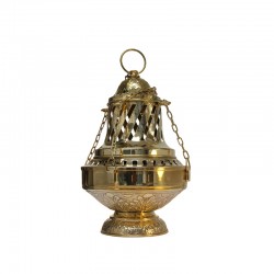 Cobre incensario - de gran tamaño - 21 x 33 cm