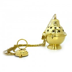 Copper censer carved with star hanging