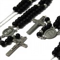 Chapelet collier perles bois noirs