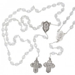 Chapelet de la Vierge Miraculeuse et croix aux Saints protecteurs