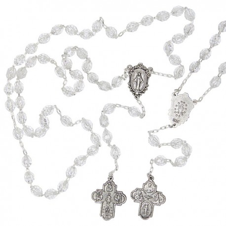 Chapelet de la Vierge Miraculeuse et croix aux Saints protecteurs