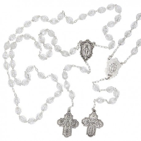 Chapelet de la Vierge Miraculeuse et croix aux Saints protecteurs