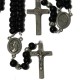 Chapelet collier perles bois noirs