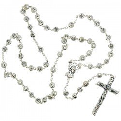 Chapelet Saint Benoît en métal argenté