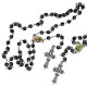 Chapelet Sainte Rita, roses noires