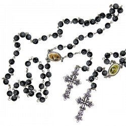 Chapelet Sainte Rita, roses noires