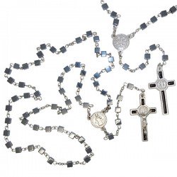 Chapelet Saint Benoît en hématite