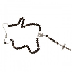 Chapelet brun collier