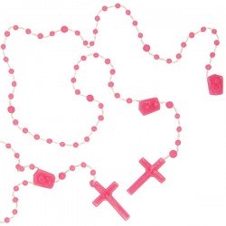 Chapelet en plastique - rose