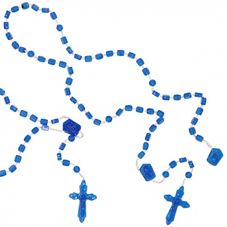 Chapelet en plastique - bleu