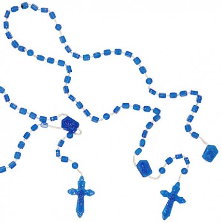 Chapelet en plastique - bleu