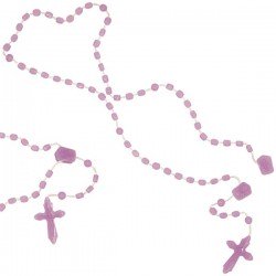 Chapelet en plastique - violet clair