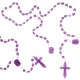 Chapelet en plastique - violet