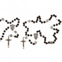 Chapelet Padre Pio, fermeture chaîne - brun