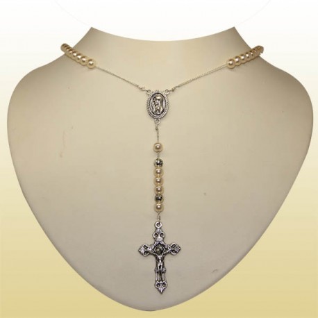 Chapelet perles nacrées collier