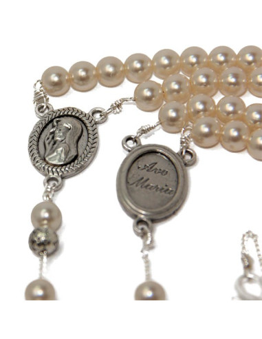 Chapelet perles nacrées collier