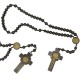 Chapelet Saint Benoît en bois - noir