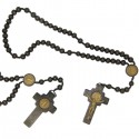 Chapelet Saint Benoît en bois - noir