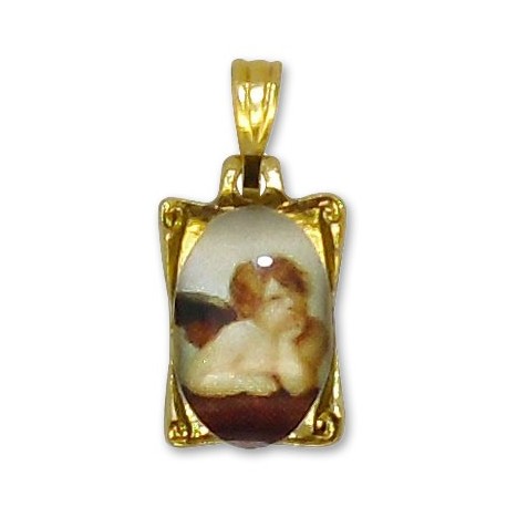 Médaille avec Ange rectangulaire 