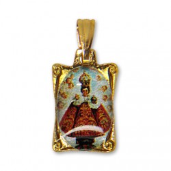 Médaille du Petit Jésus de Prague rectangulaire 