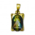 Médaille du Christ Miséricordieux rectangulaire 