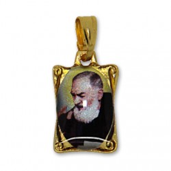 Médaille de Padre Pio rectangulaire 