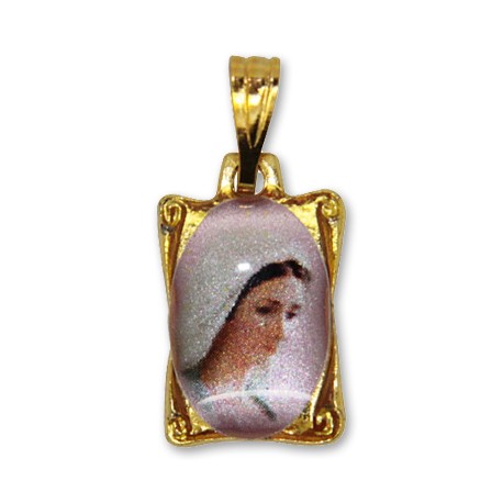 Médaille de la Vierge de Medjugorje rectangulaire 
