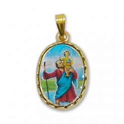 Médaille de Saint Christophe ovale