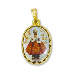 Médaille du Petit Jésus de Prague ovale