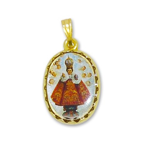 Médaille du Petit Jésus de Prague ovale