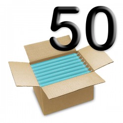 Bougies colorées dans la masse - Bleu ciel - Carton 50 pces
