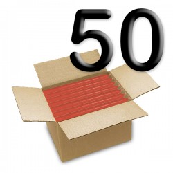 Kaarsen gekleurd in de massa - Koraal - Doos 50 st.