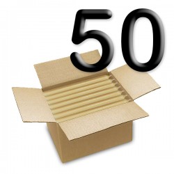 Kaarsen gekleurd in de massa - Ivoor - Doos 50 st.