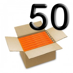 Colored candles in the mass - Orange - Carton 50 pces