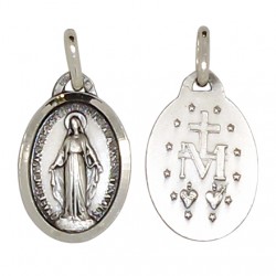 Médaille de la Vierge Miraculeuse 17 mm - Argent 925