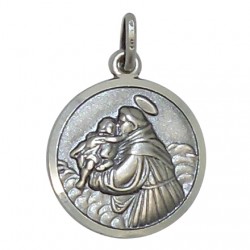 Médaille de Saint Antoine 18 mm - Argent 925