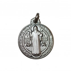 Médaille de Saint Benoit 18 mm - Argent 925