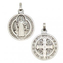 Médaille de Saint Benoit 25 mm - Argent 925