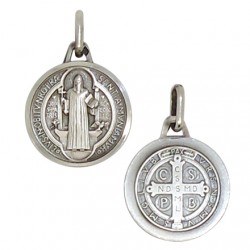 Médaille de Saint Benoit 15 mm - Argent 925
