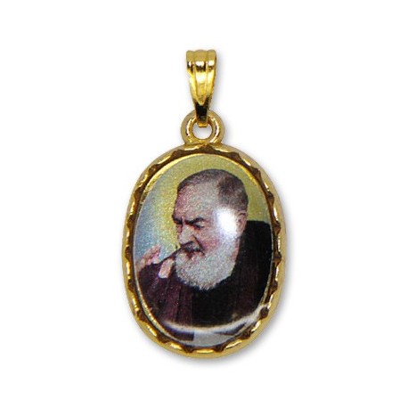 Médaille de Padre Pio ovale