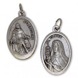 Médaille de Saint Peregrin et Sainte Clara
