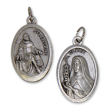 Médaille de Saint Peregrin et Sainte Clara