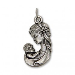 Médaille de la Vierge Marie à l'enfant 22 mm