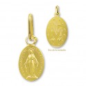 Médaille de la Vierge Miraculeuse dorée 15 mm