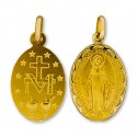 Médaille de la Vierge Miraculeuse dorée 17 mm