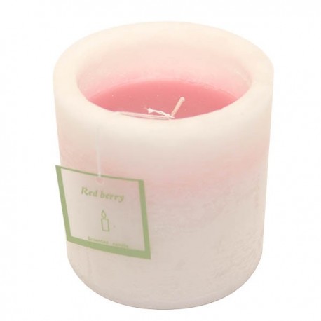 Bougies colorées dans la masse parfumée fruits rouges