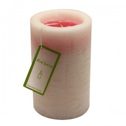 Bougies colorées dans la masse parfumée aux fruits rouges