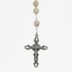 Chapelet en argent et pierre - Agate blanche