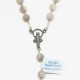 Chapelet en argent et pierre - Agate blanche