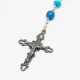 Chapelet en argent et pierre - Agate bleue
